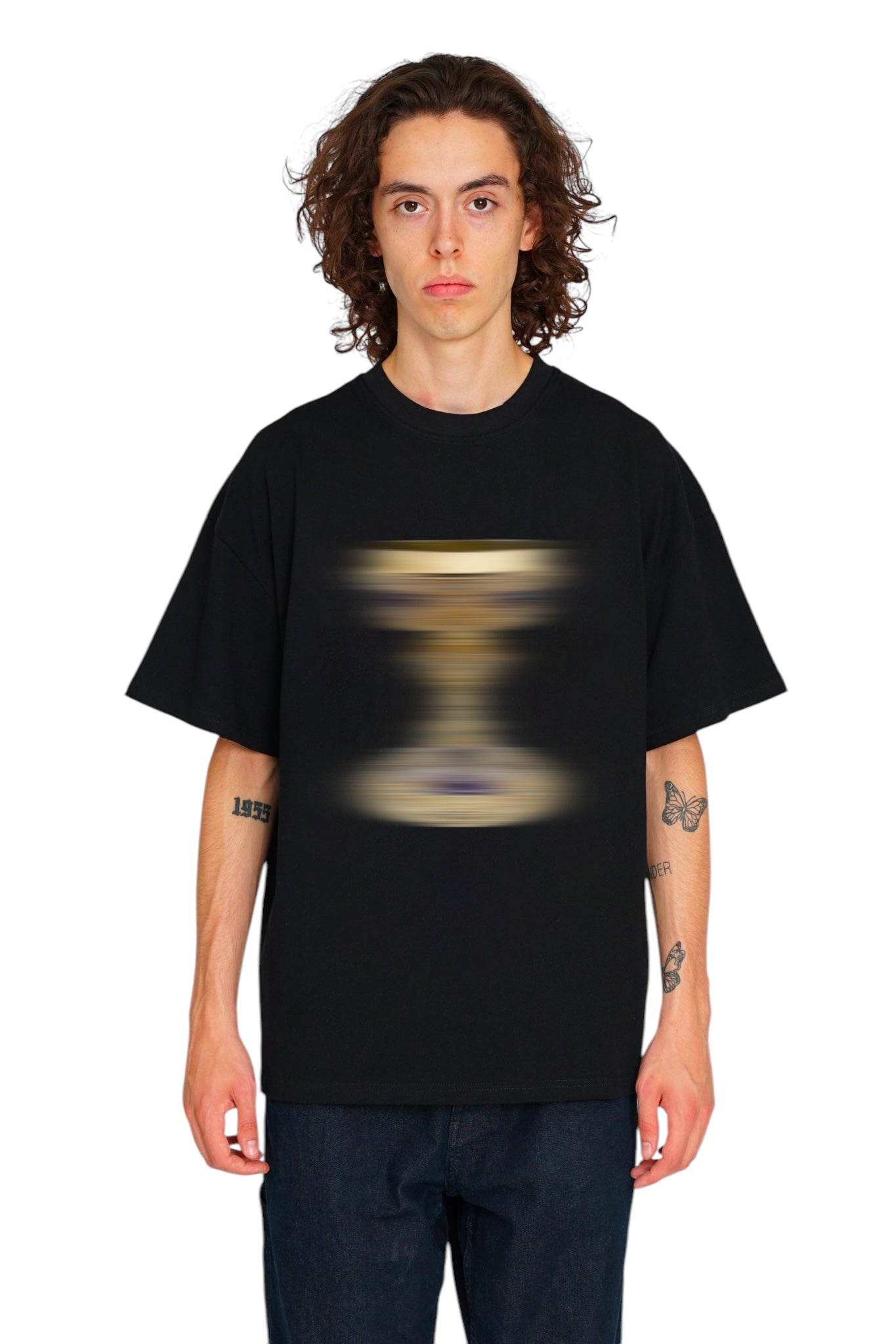 Graal Blue « Blurry » Black T-Shirt