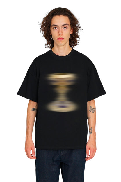 Graal Blue « Blurry » Black T-Shirt