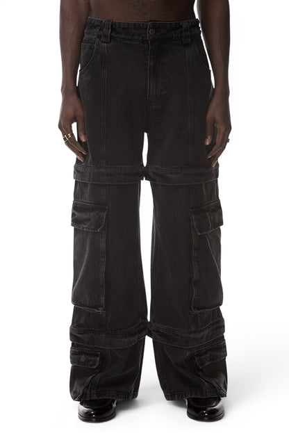 Graal « Calice » Heavy cargo black pant