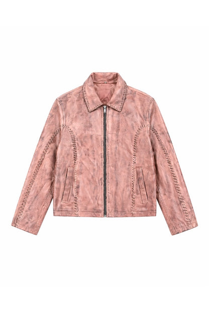 Veste en cuir de veau « Creepers »
