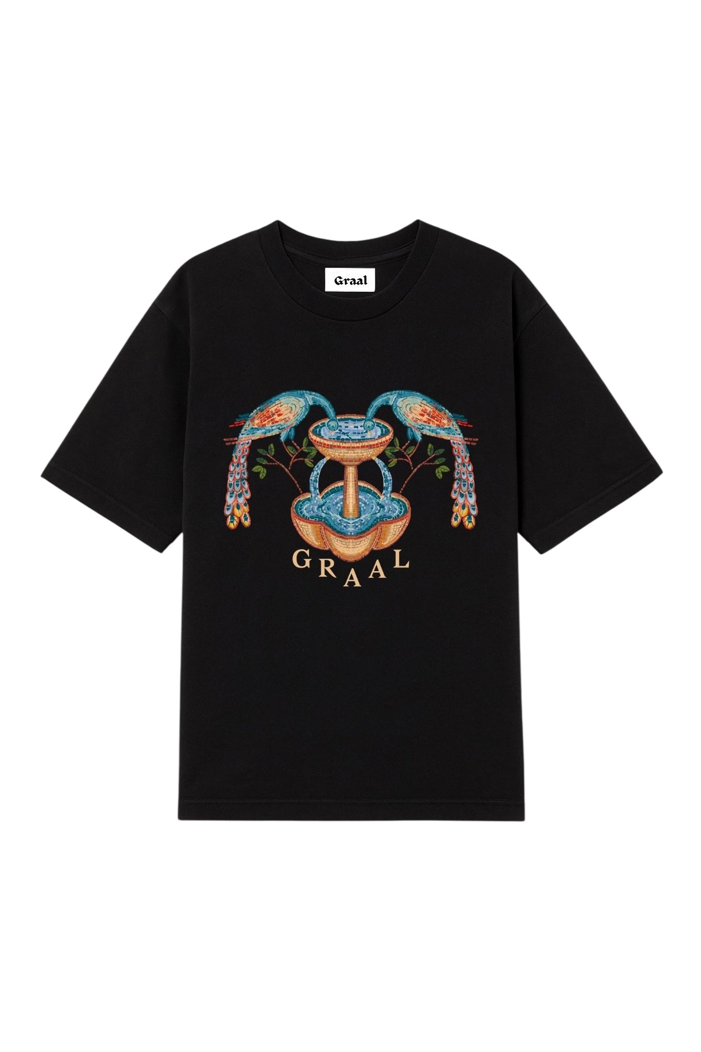 Graal « Peacock » Black T-Shirt
