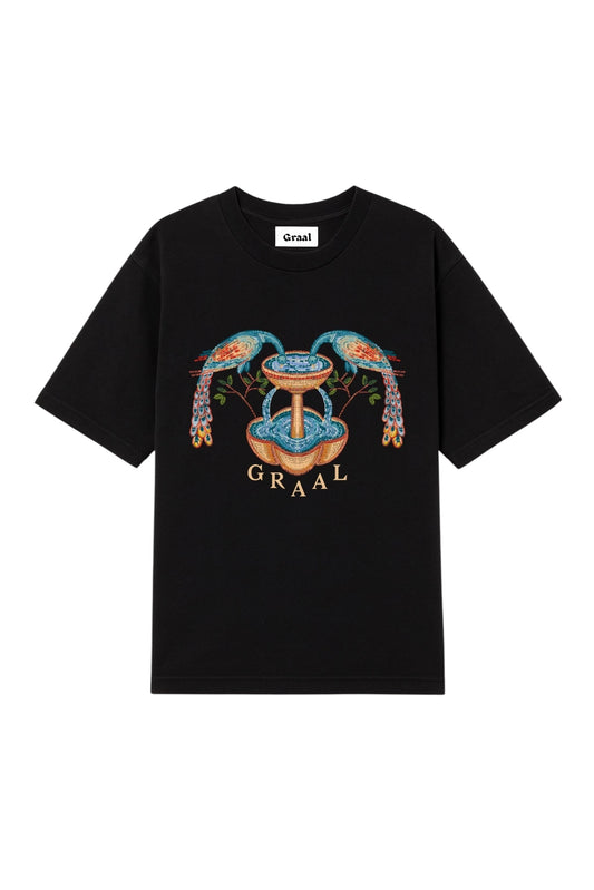 Graal « Peacock » Black T-Shirt