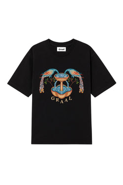 Graal « Peacock » Black T-Shirt