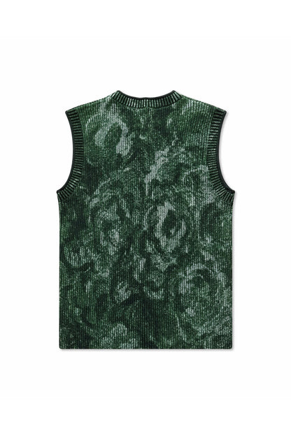 « Green Flowers » Sleeveless Knit Graal