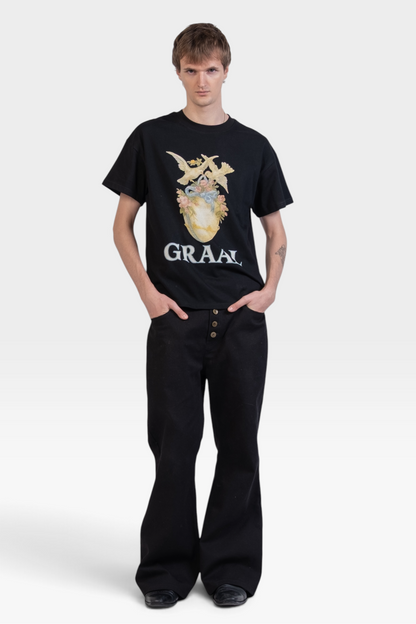T-shirt noir Graal « Sacred Egg »