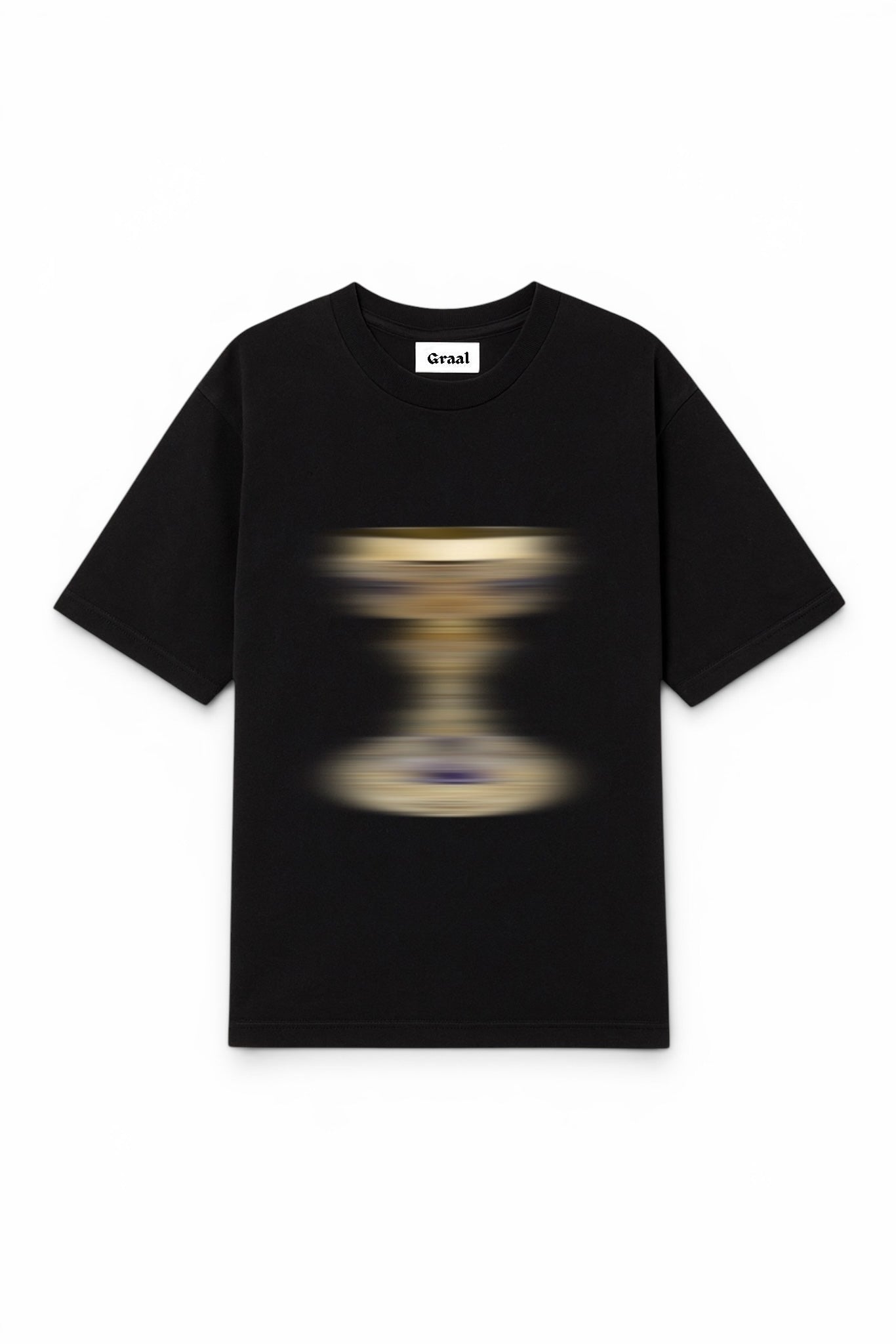 Graal Blue « Blurry » Black T-Shirt