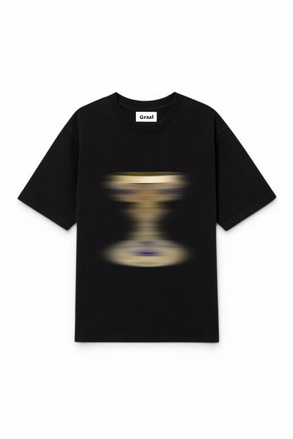 Graal Blue « Blurry » Black T-Shirt