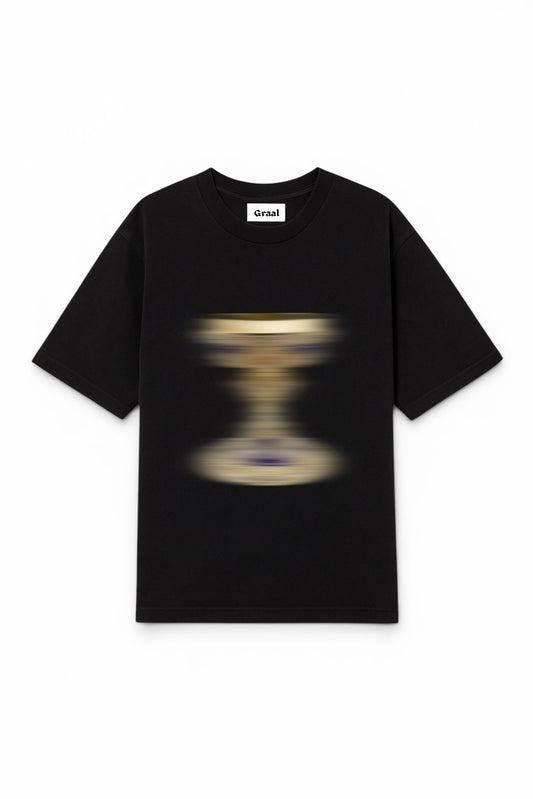 Graal Blue « Blurry » Black T-Shirt