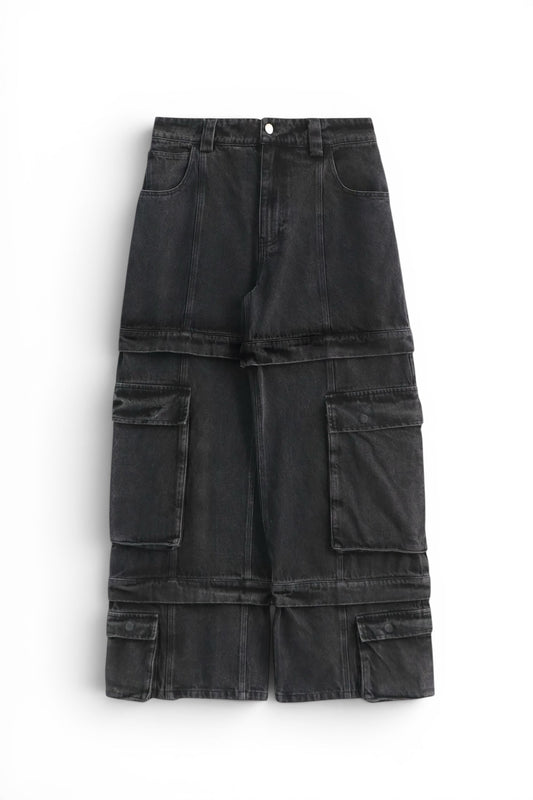 Graal « Calice » Heavy cargo black pant