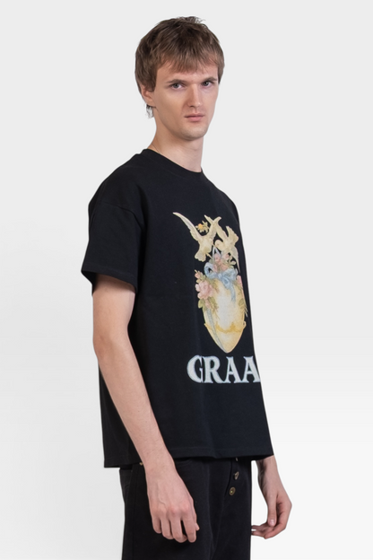 T-shirt noir Graal « Sacred Egg »
