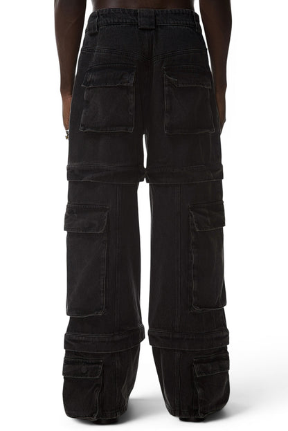 Graal « Calice » Heavy cargo black pant