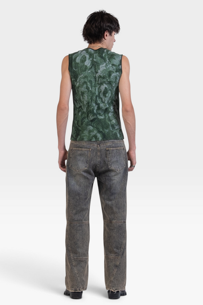 "Green Flowers" Knit