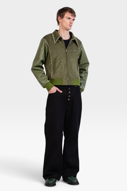 Graal "La Relique" Daim & Leather jacket
