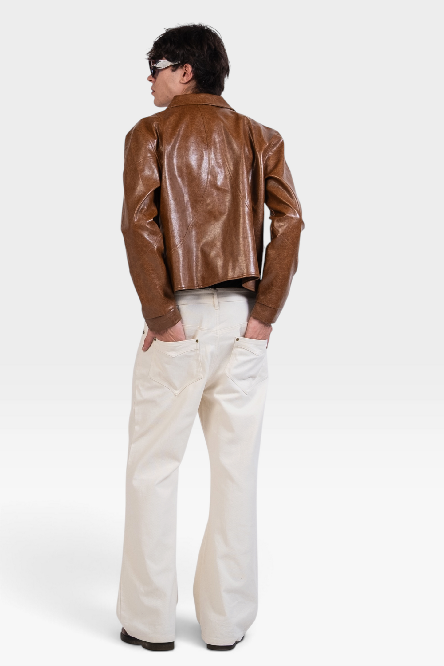Graal « Tanner » brown Vegan Leather jacket