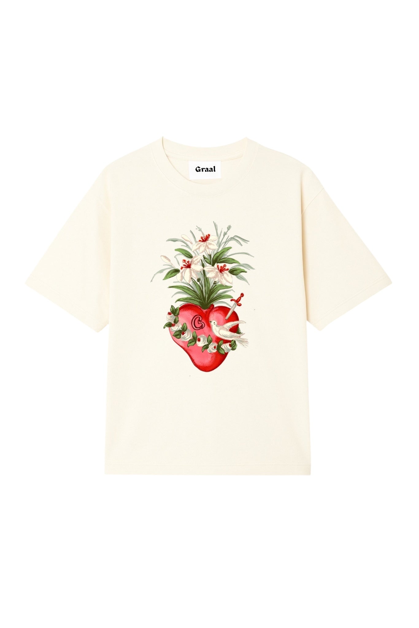 Graal « Heart » Cream T-Shirt