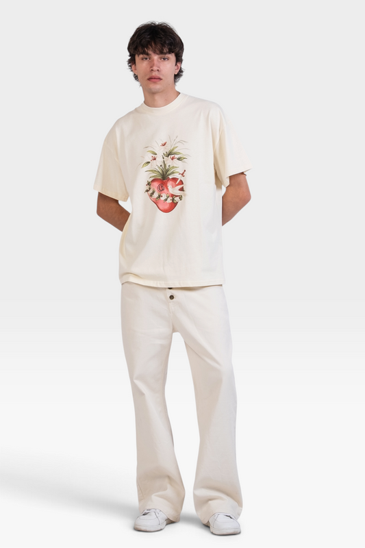 T-shirt crème Graal « Cœur »