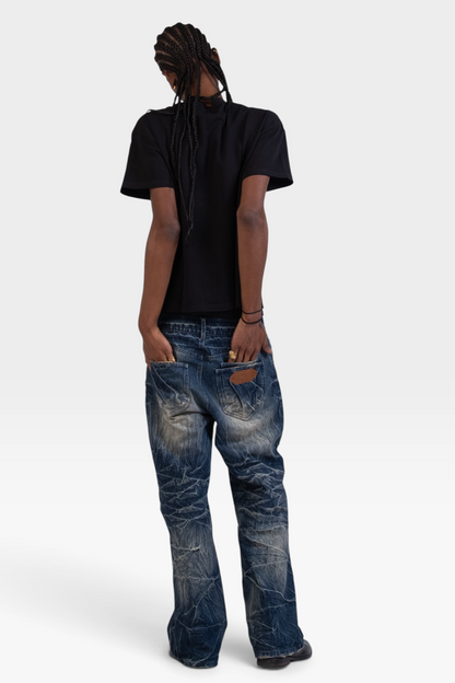 Graal Blue « Blurry » Black T-Shirt