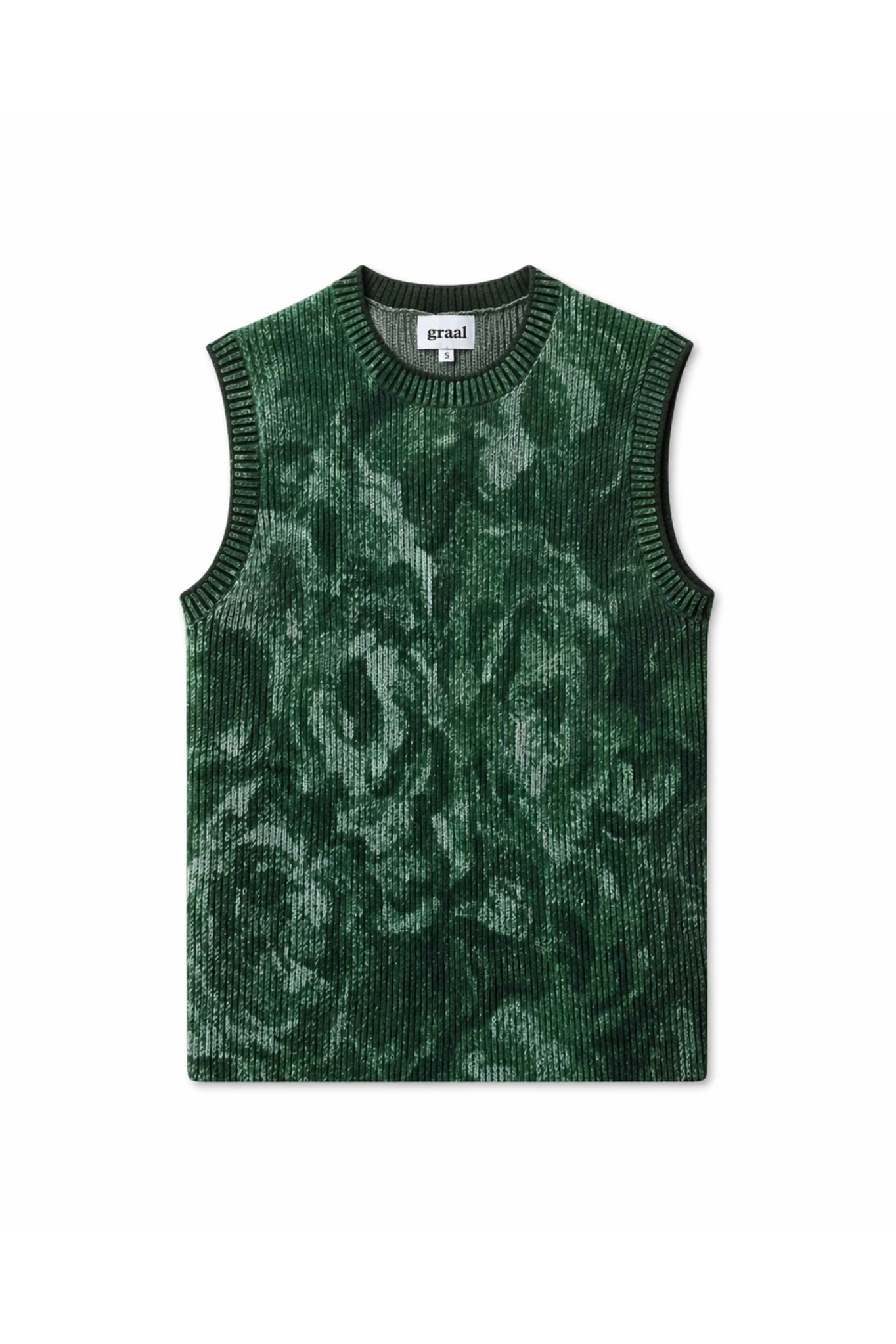 « Green Flowers » Sleeveless Knit Graal
