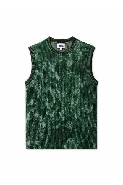 « Green Flowers » Sleeveless Knit Graal