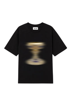 Graal Blue « Blurry » Black T-Shirt