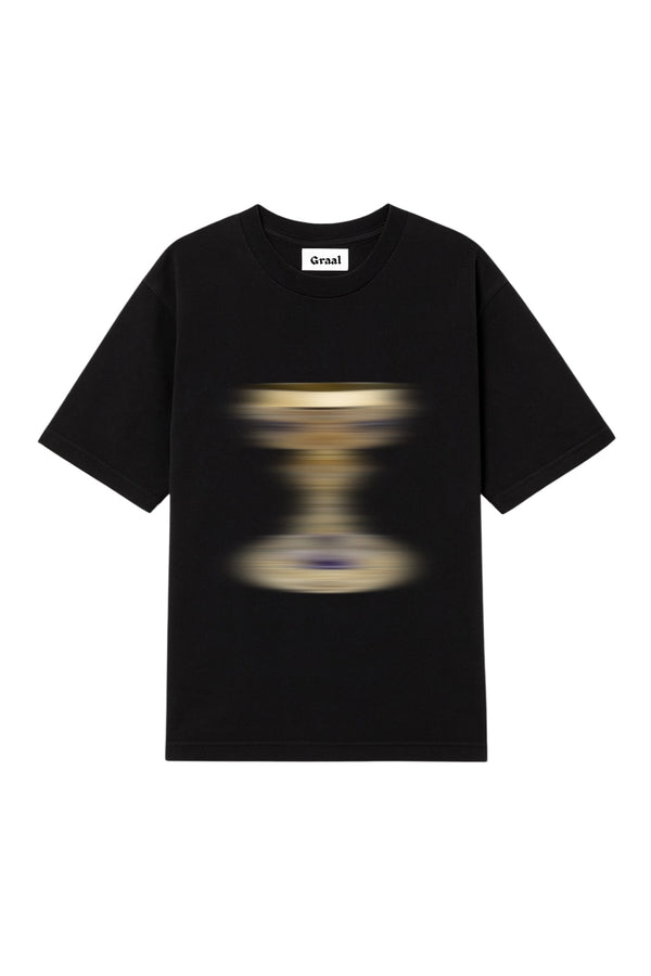 Graal Blue « Blurry » Black T-Shirt