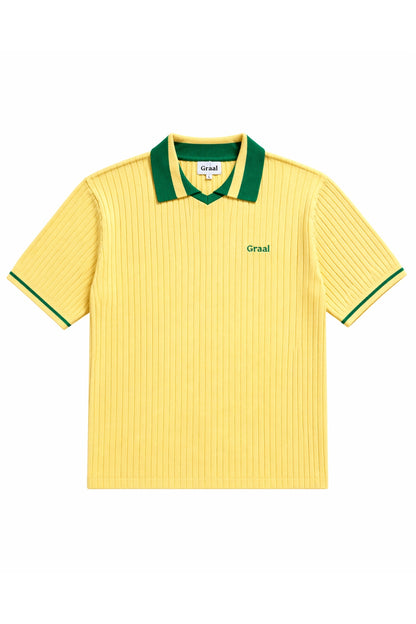 Yellow « Jersey » Knit Polo Graal