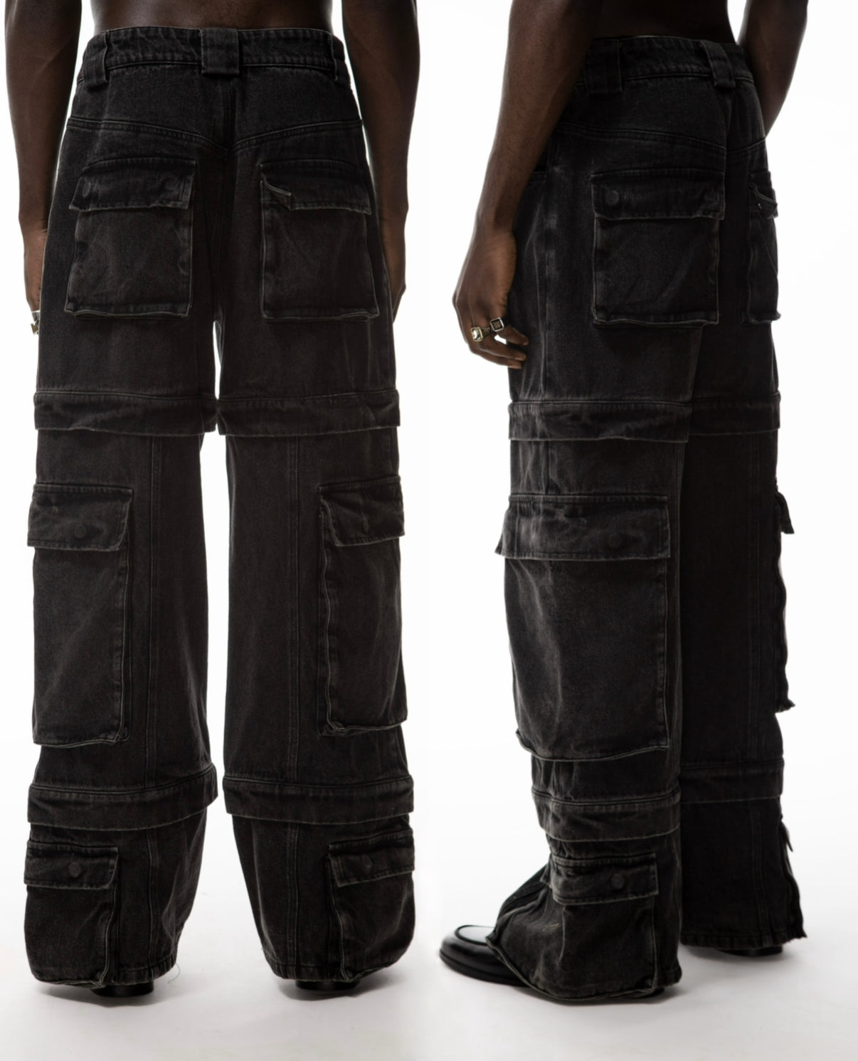 Graal « Calice » Heavy cargo black pant