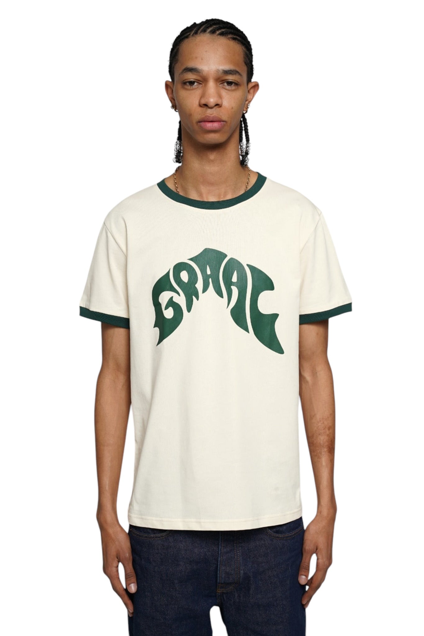 Graal Ringed Cream T-Shirt