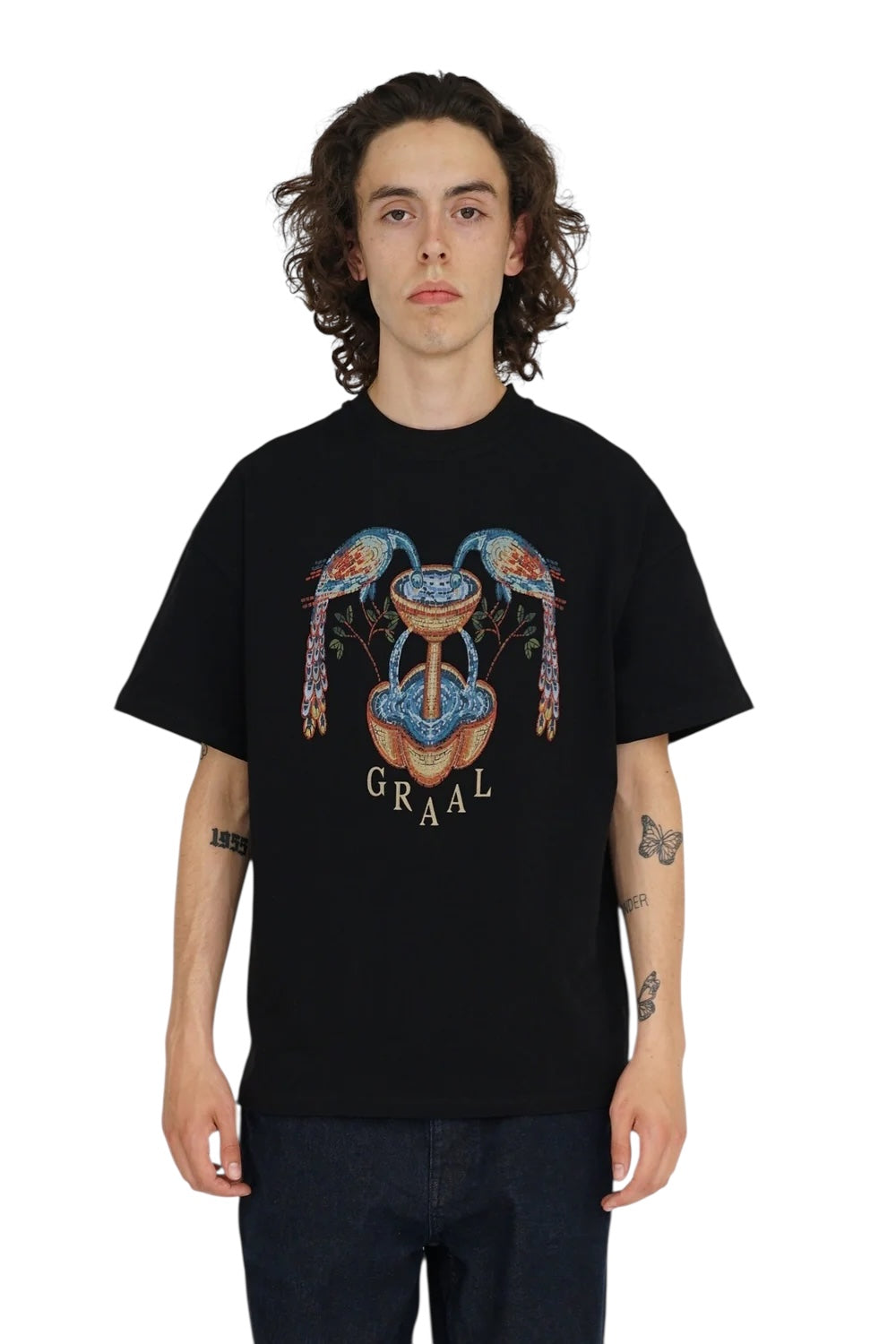 Graal « Peacock » Black T-Shirt