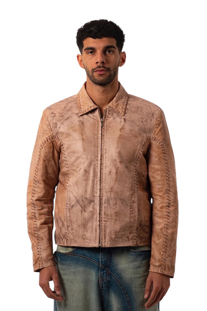 Veste en cuir de veau « Creepers »