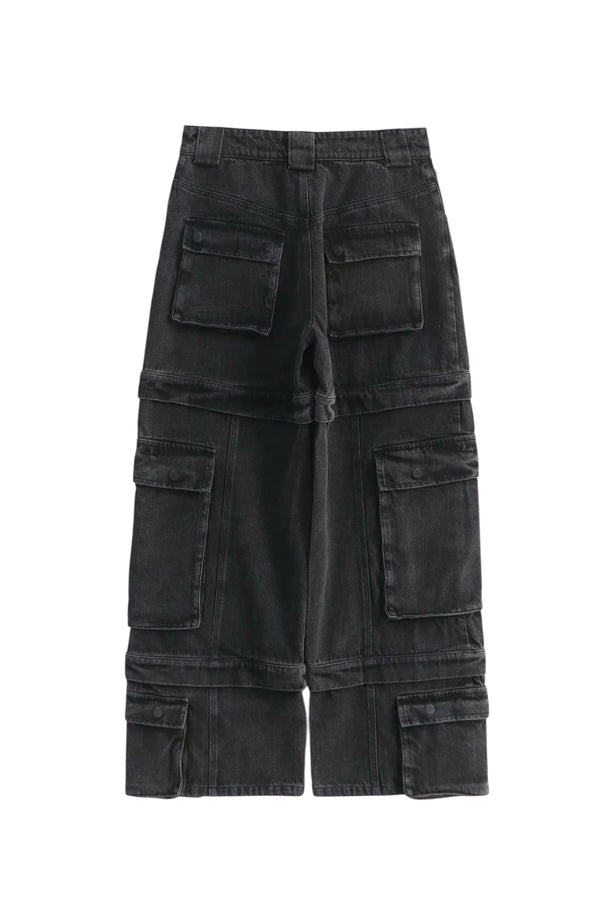 Graal « Calice » Heavy cargo black pant