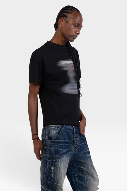 Graal Blue « Blurry » Black T-Shirt