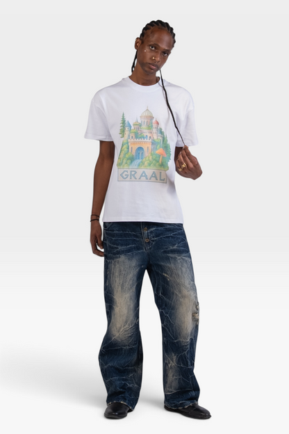 T-shirt blanc « Castle » Graal