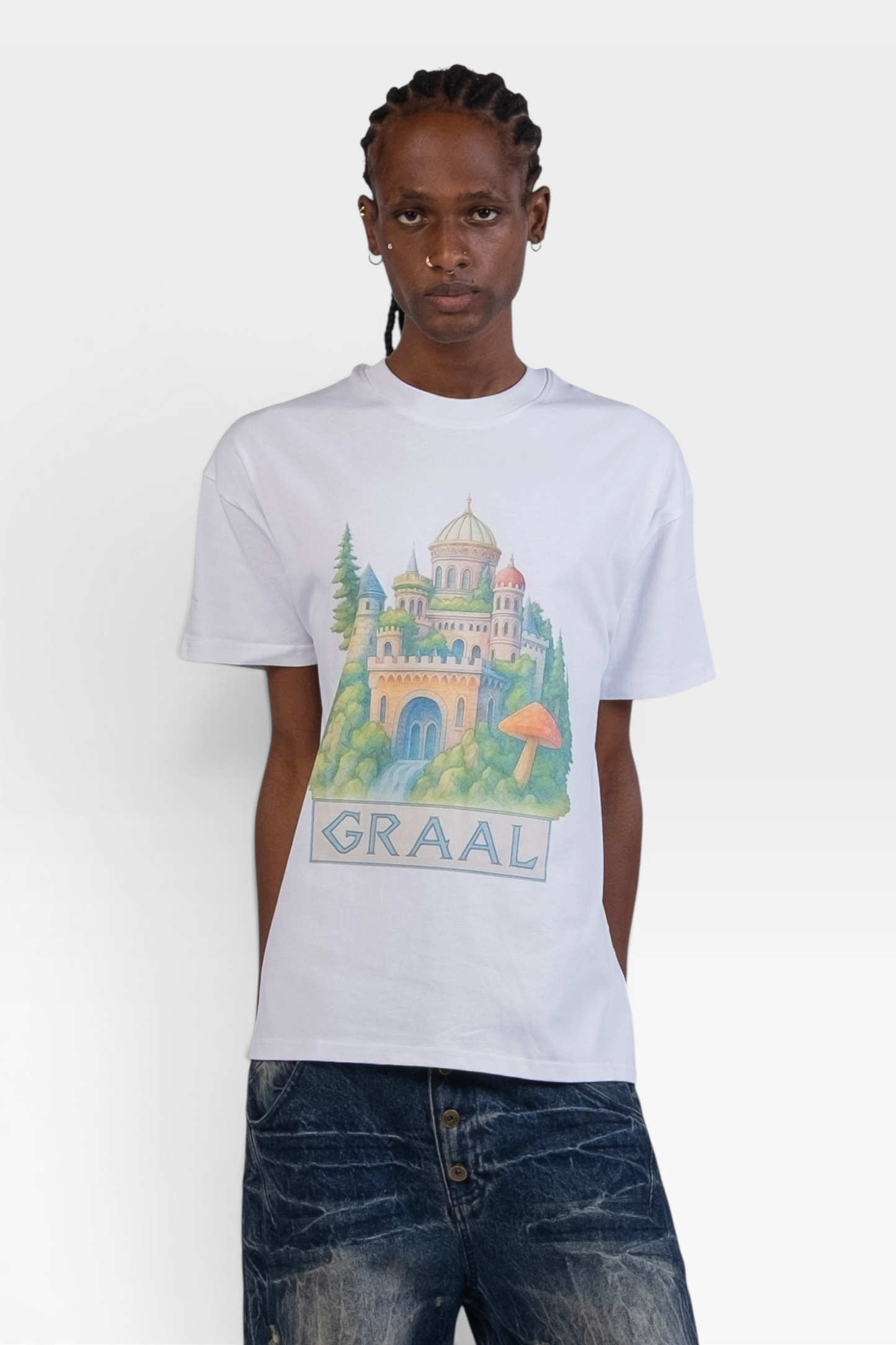 T-shirt blanc « Castle » Graal