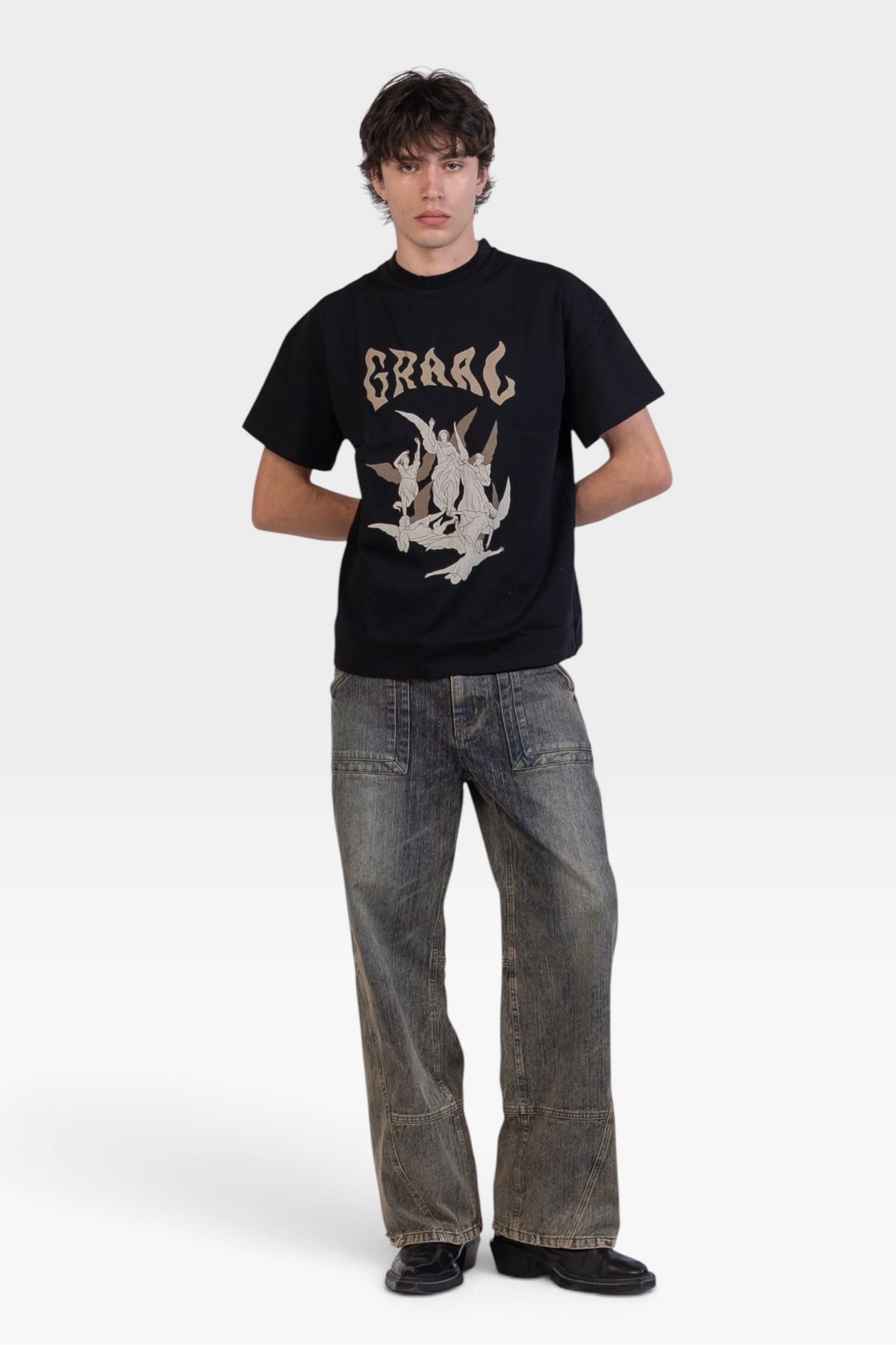 T-shirt noir Graal « Angel »