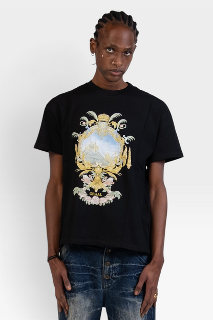 T-shirt noir Graal « Château perdu »