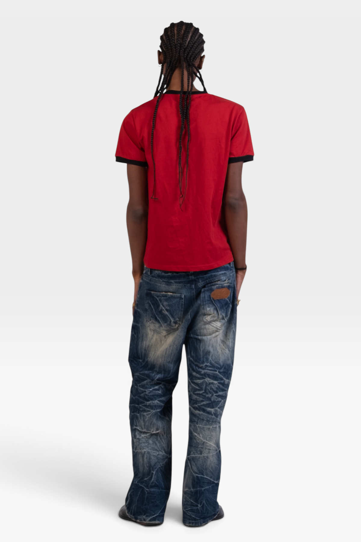 Ringed t-shirt rouge