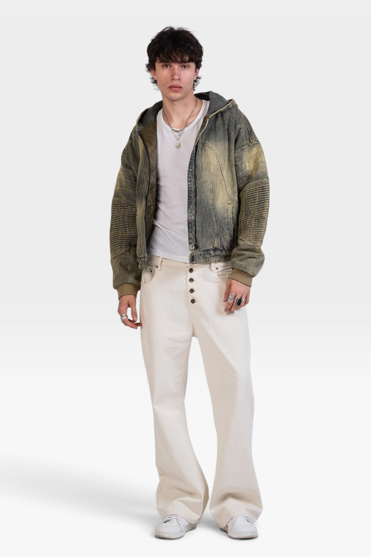 Graal « MAD » Denim padded jacket