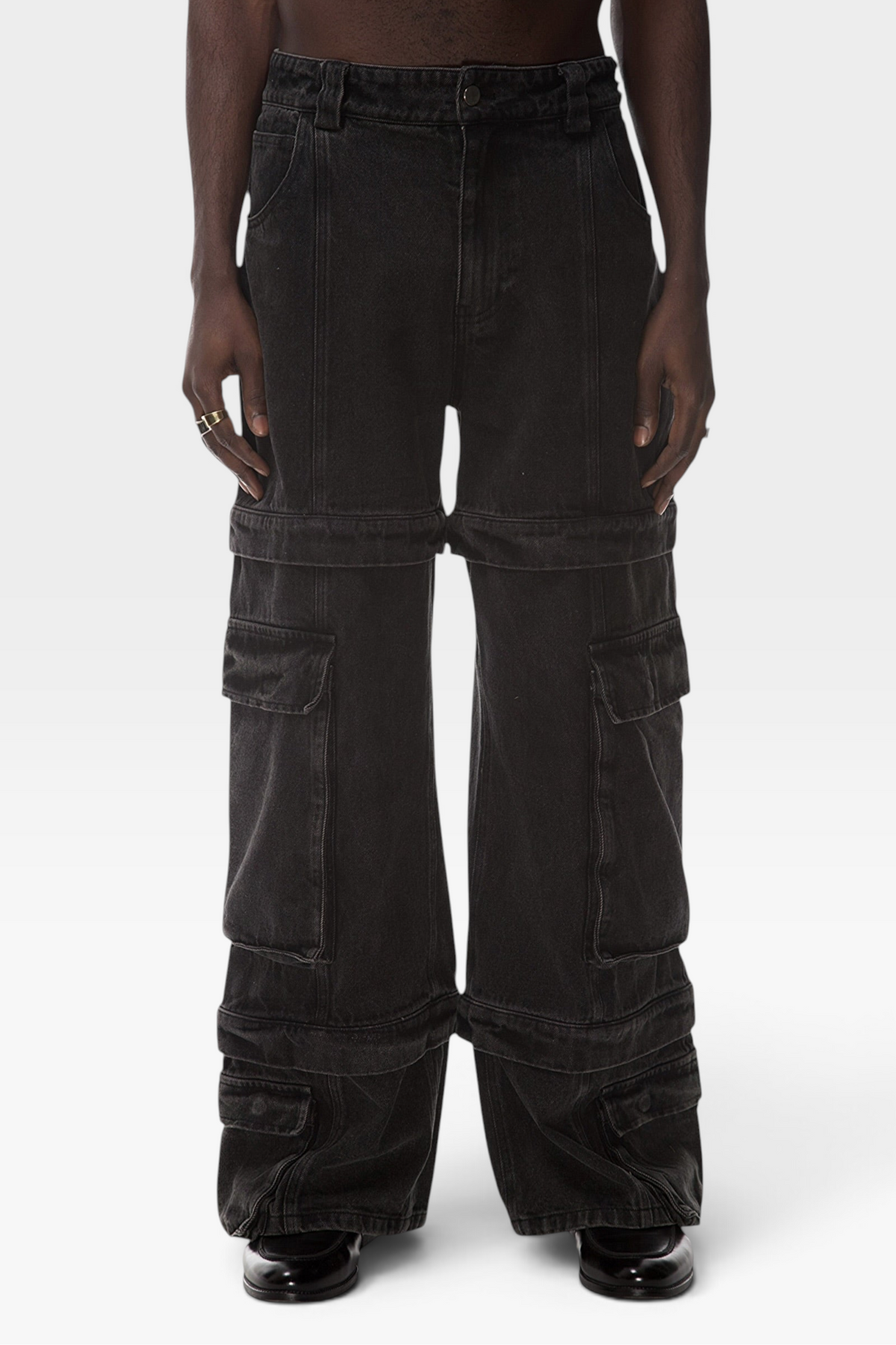 Graal « Calice » Heavy cargo black pant