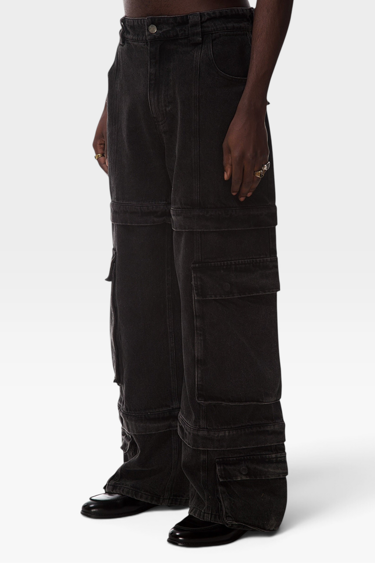Graal « Calice » Heavy cargo black pant