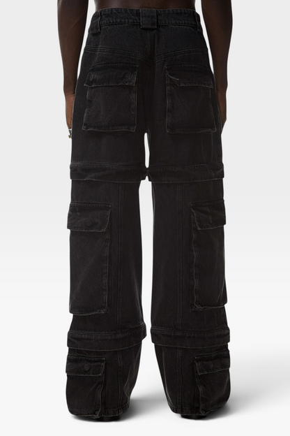 Graal « Calice » Heavy cargo black pant