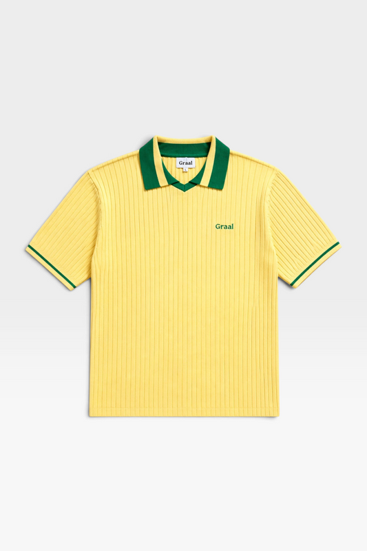 Yellow « Jersey » Knit Polo Graal