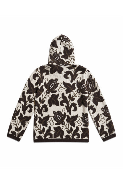 "Flora" Knit zip hoodie Graal