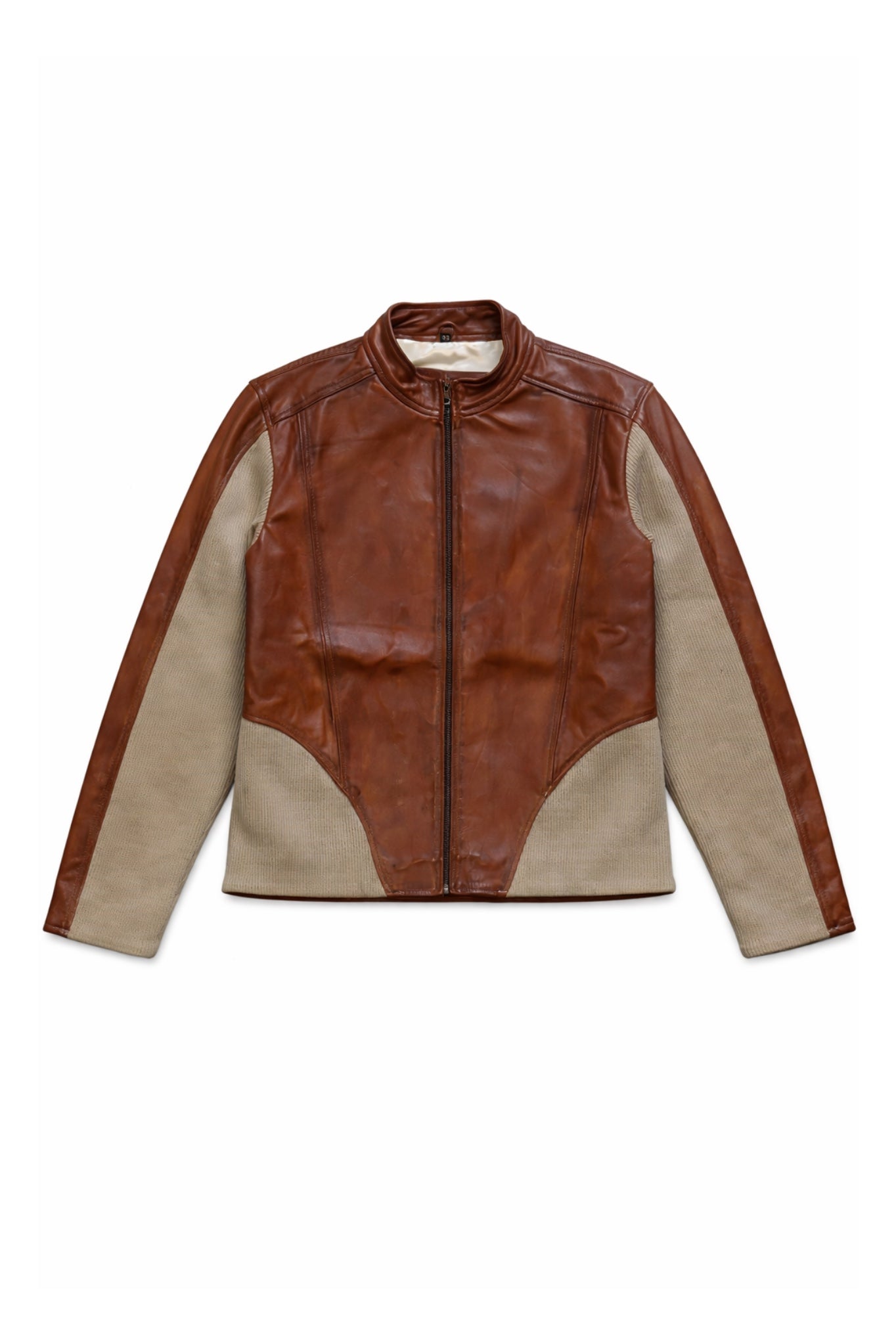 Graal Ribbed leather jacket