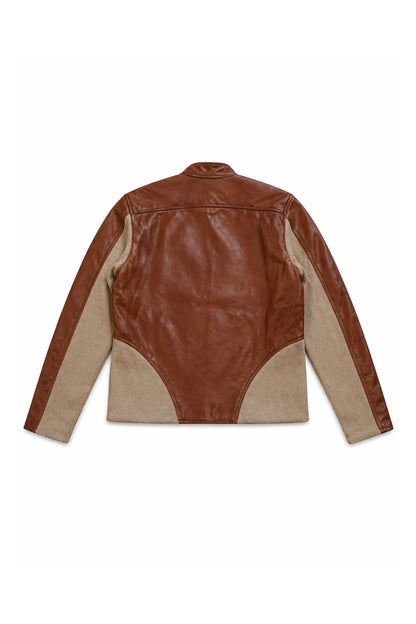 Graal Ribbed leather jacket