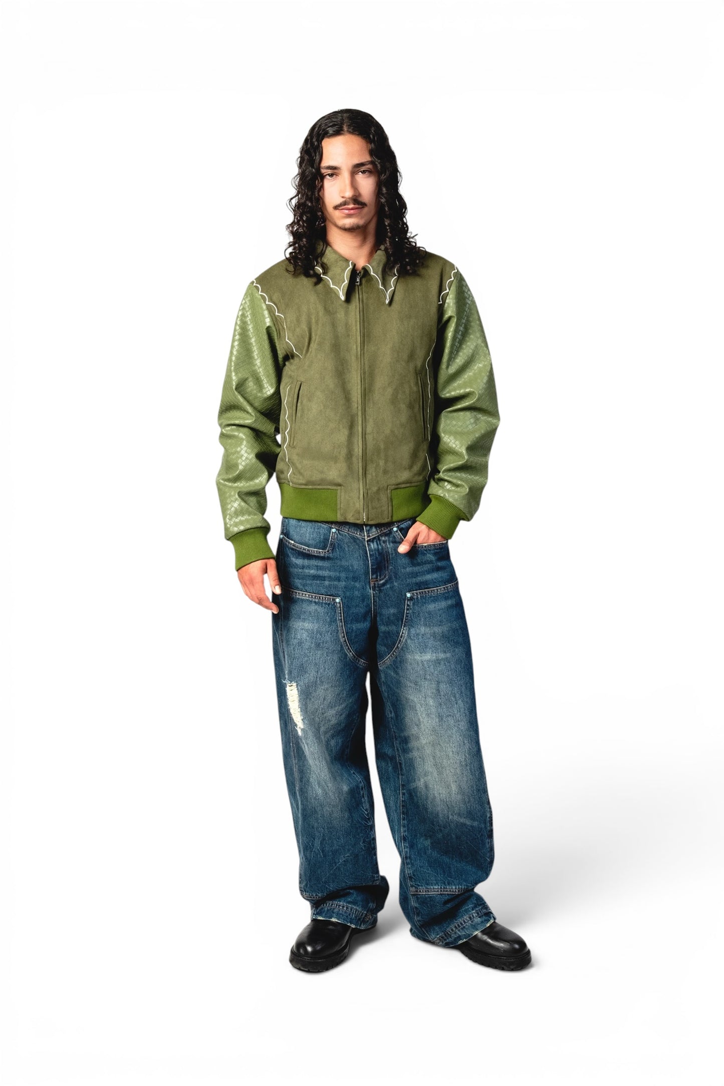 Graal "La Relique" Daim & Leather jacket