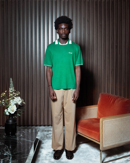 Green « Jersey » knit Polo Graal