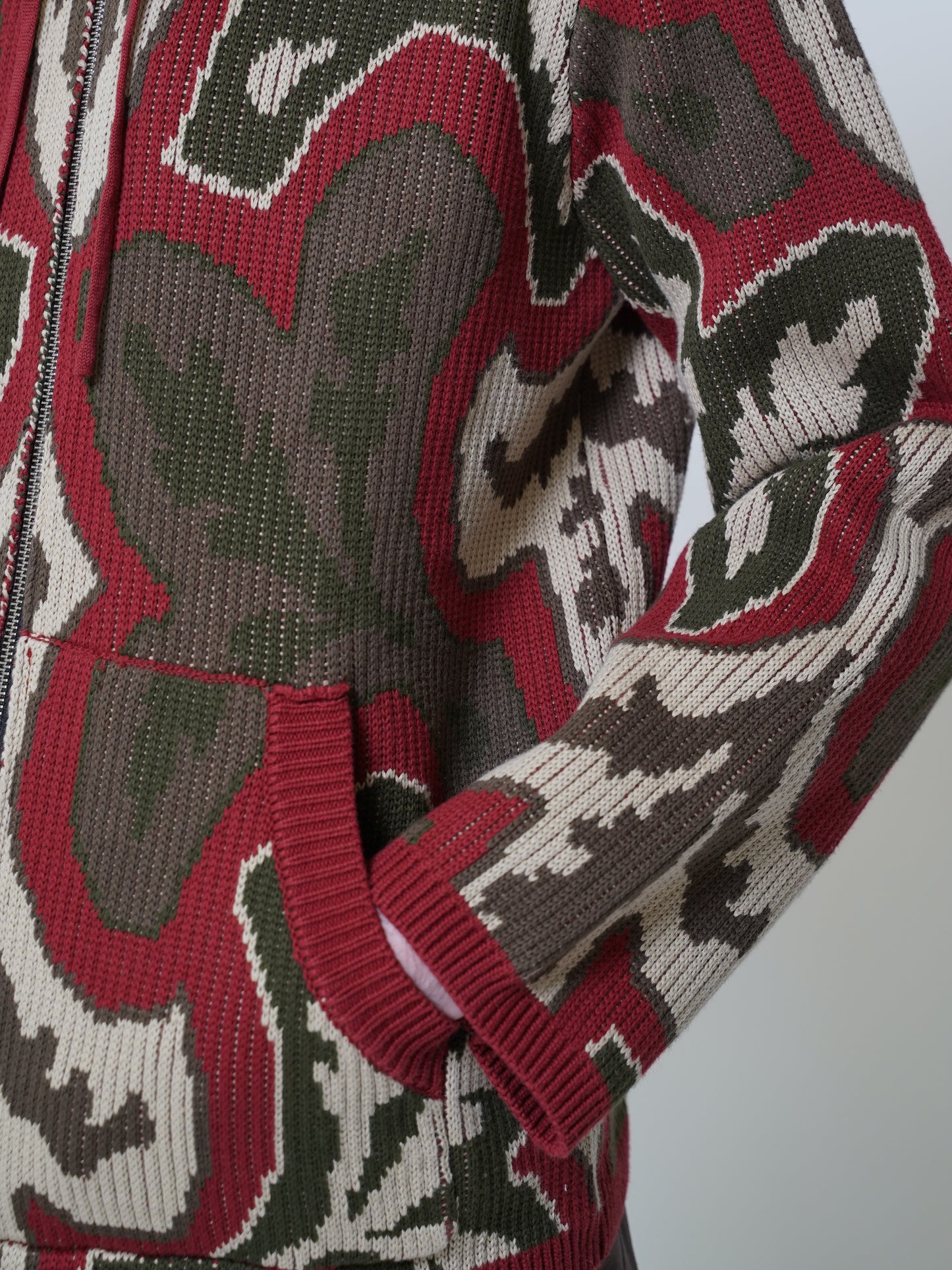 "Lys" Knit zip hoodie Graal
