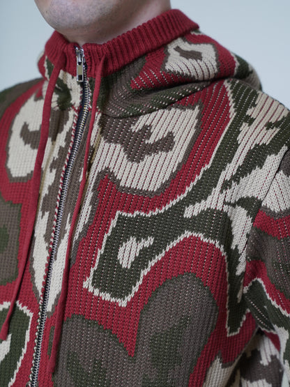 "Lys" Knit zip hoodie Graal