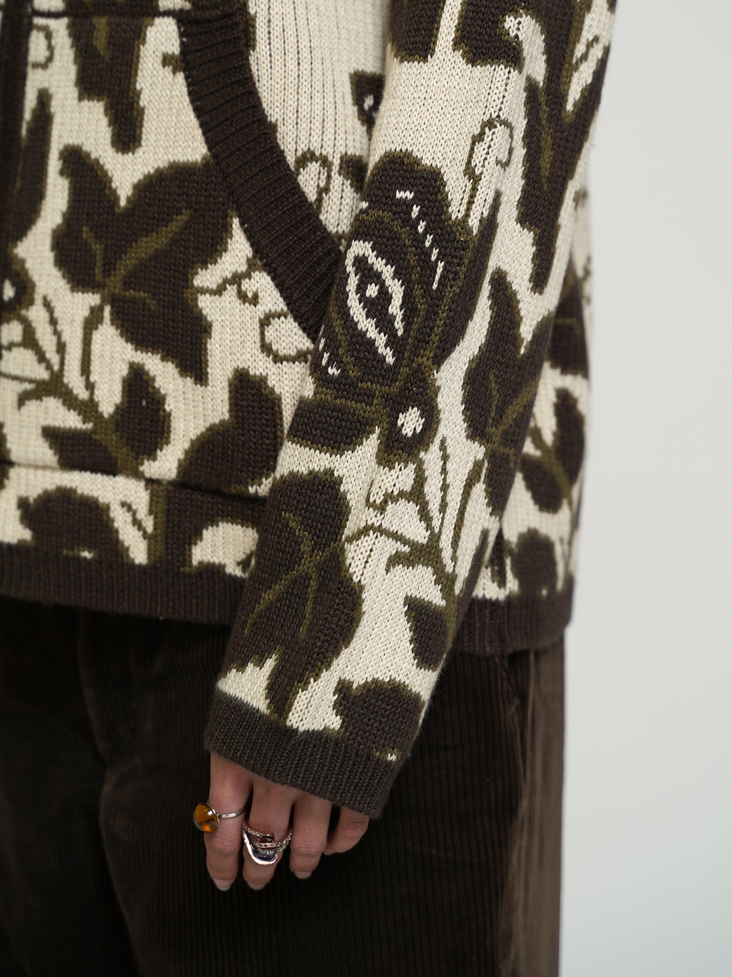 "Flora" Knit zip hoodie Graal